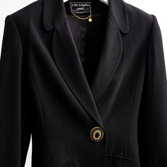 Lolita Lempicka Black Rhinestone Fringe Blazer - Picture 3 of 8